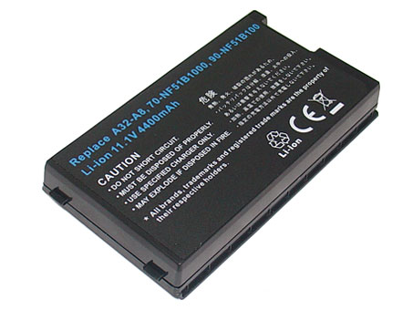 Replacement for ASUS F83, X61, X81, X85, X88, ASUS A8, A8000, F50, F8, F80, F81, N80, N81, Z99, X80 Series Laptop Battery