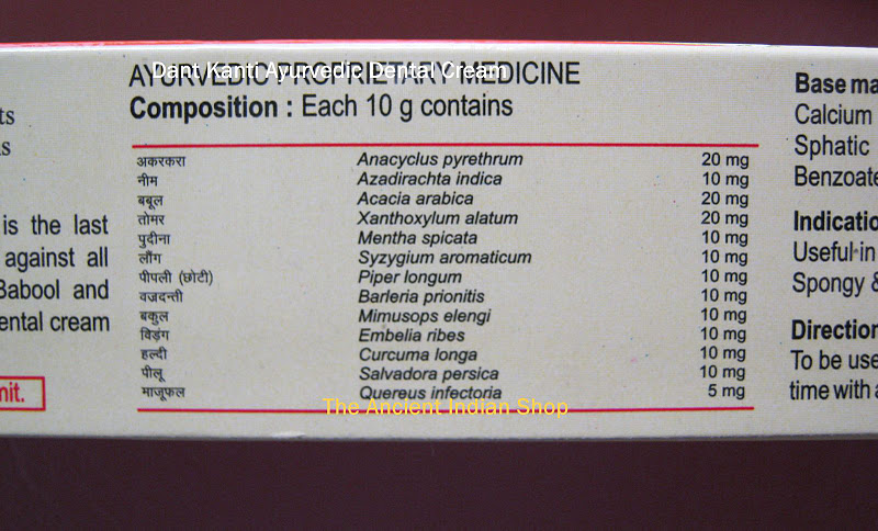 patanjali dant kanti toothpaste ingredients