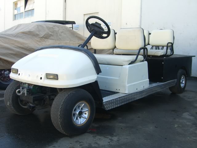 36v Volt Electric Par Car Utility Golf Cart Long Flat Cargo Bed Lsv Carts