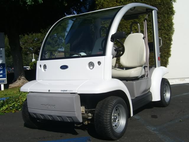 Ford Think Neighbor 2002 2 Passenger Seat Ev Electric Car Golf Cart White 72v Lsv Carts 3006