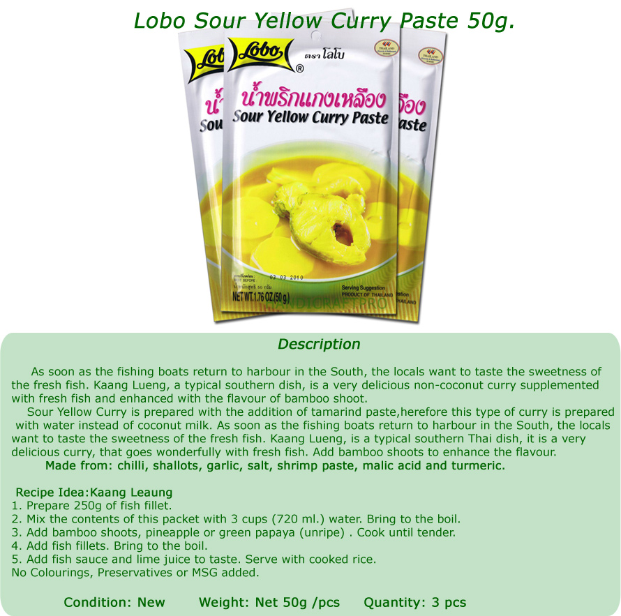 sour yellow curry paste