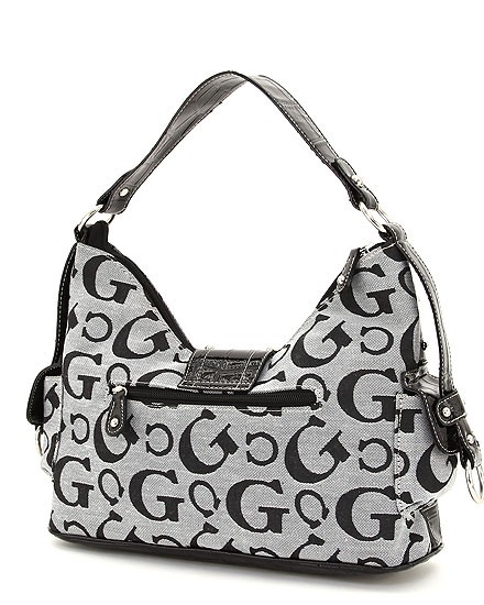 SIGNATURE JACQUARD GRAY/BLACK BACKA VIEW, BACK VIEW OF CG2392GYBK