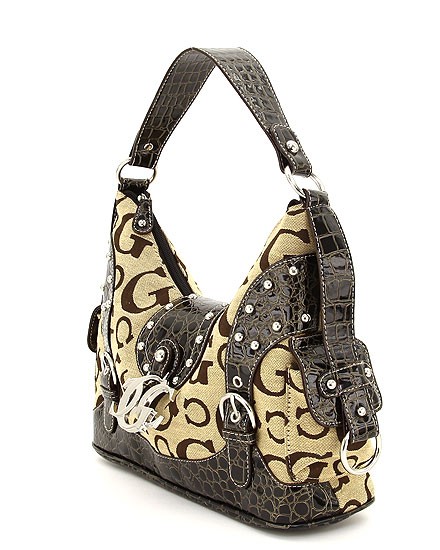 SIGNATURE JACQUARD TAN/BROWNK SIDE VIEW