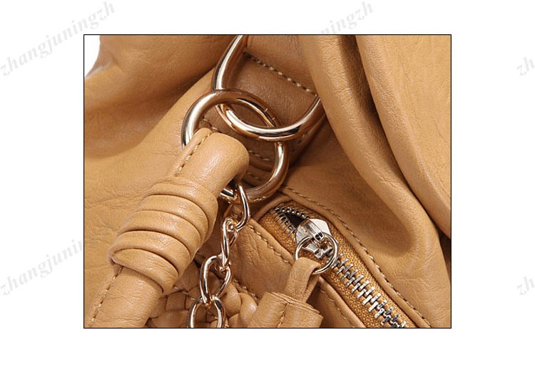 Faux Leather Purse Shoulder Messenger Crossbody Drawstring Bag Tassel Woven New