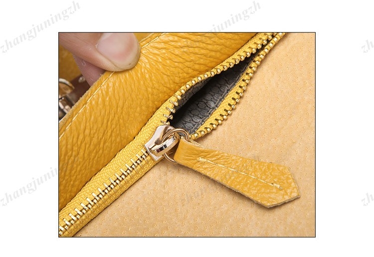 Real Genuine Leather Purse Shoulder Clutch Baguette Wristlet Hand Bag Chain New