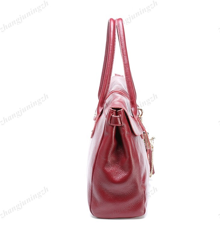 Real Genuine Leather Purse Satchel Shoulder Bag Handbag Tote Tassel Chain Women