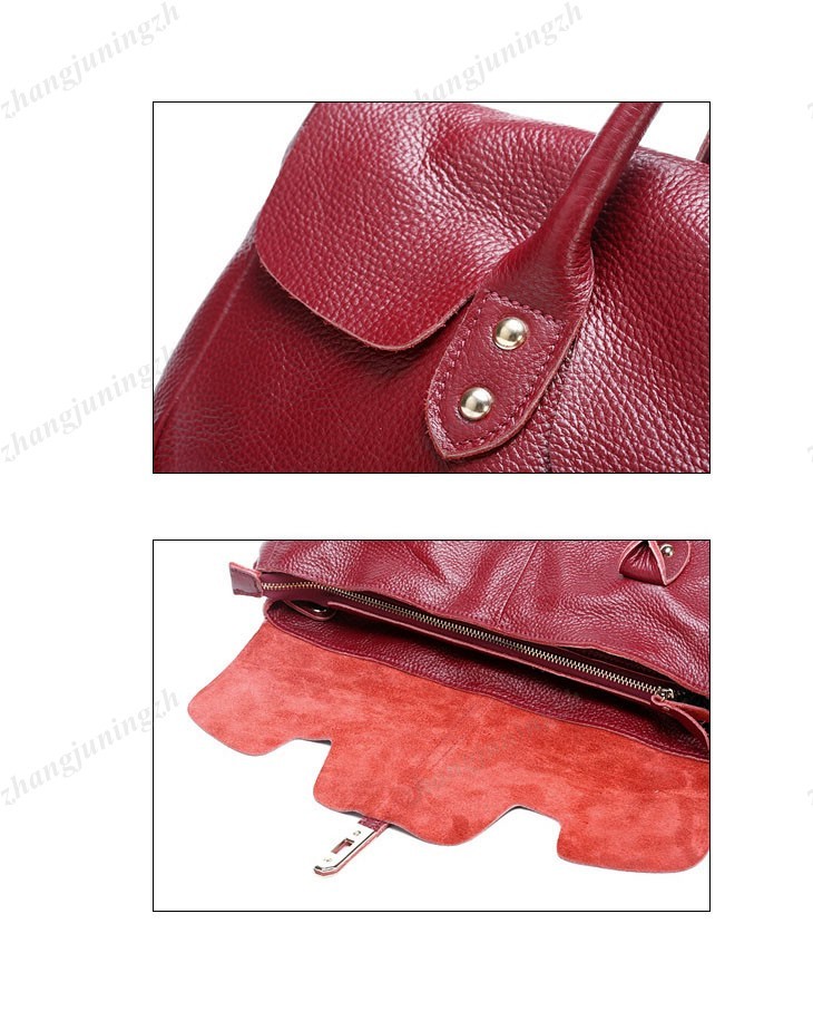 Real Genuine Leather Purse Satchel Shoulder Bag Handbag Tote Tassel Chain Women