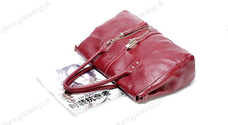 Real Genuine Leather Purse Satchel Shoulder Bag Handbag Tote Tassel Chain Women