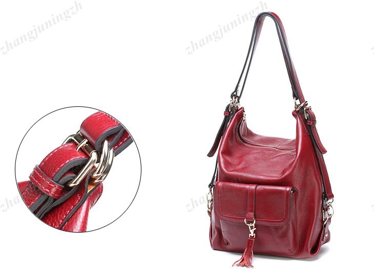 Genuine Leather Backpack Purse Shoulder Messenger Sling Hand Bag Hobo 3Way Women