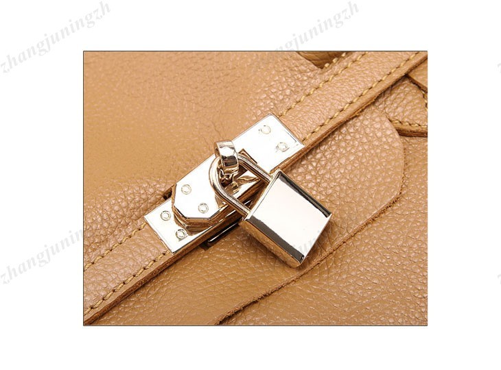 Real Genuine Leather Purse Shoulder Bag Handbag Tote Briefcase Lock Women Office