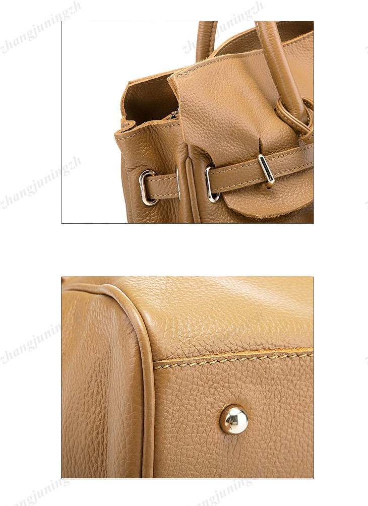 Real Genuine Leather Purse Shoulder Bag Handbag Tote Briefcase Lock Women Office