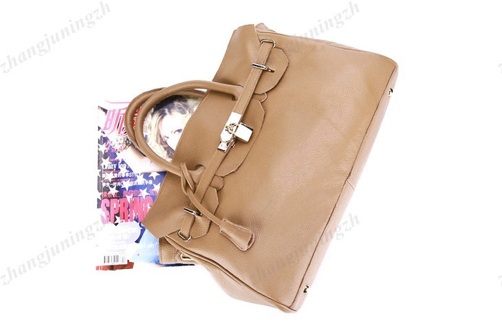 Real Genuine Leather Purse Shoulder Bag Handbag Tote Briefcase Lock Women Office