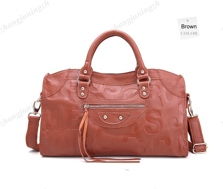 Real Genuine Leather Purse Satchel Shoulder Hand Bag Tote Letters Fashion Women