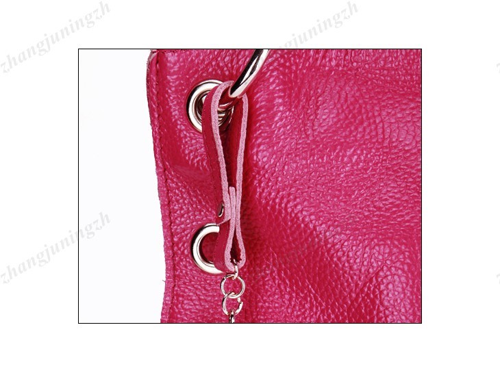 Real Genuine Leather Purse Shoulder Bag Handbag Tote Metallic Chain Tassel Grommet Women Lady Fashion New