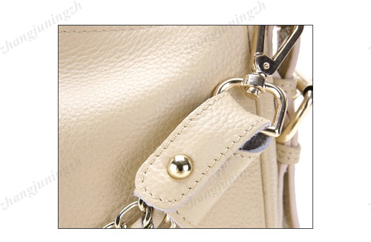 Real Genuine Leather Messenger Crossbody Shoulder Baguette Hand Bag Chain Tassel