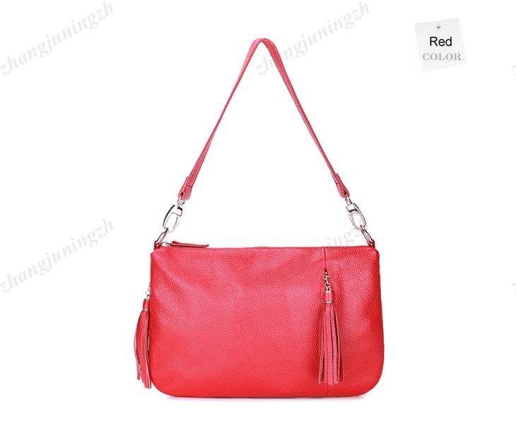 Real Genuine Leather Purse Shoulder Messenger Hand Bag Tassel Women Fashion New 