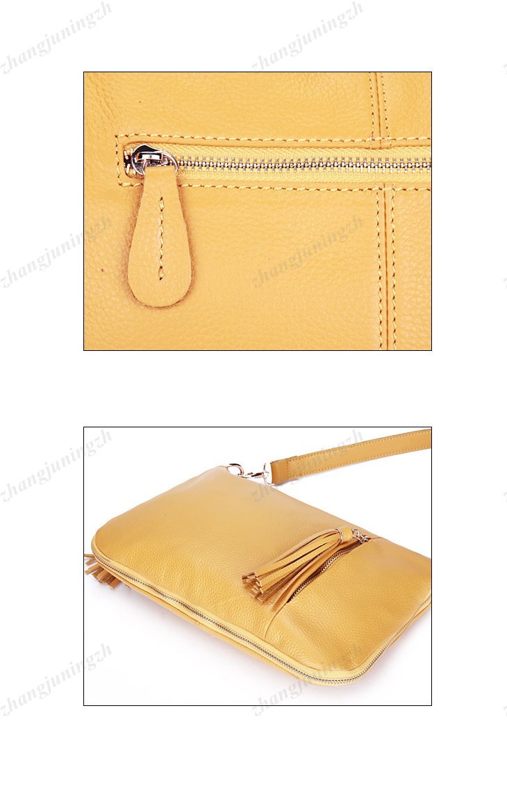 Real Genuine Leather Purse Shoulder Messenger Hand Bag Tassel Women Fashion New 