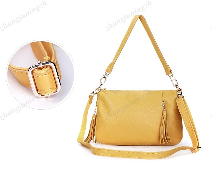 Real Genuine Leather Purse Shoulder Messenger Hand Bag Tassel Women Fashion New 