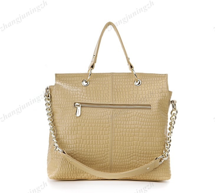 Real Genuine Leather Purse Satchel Shoulder Bag Handbag Large Tote Chain Stone New Women Fashion