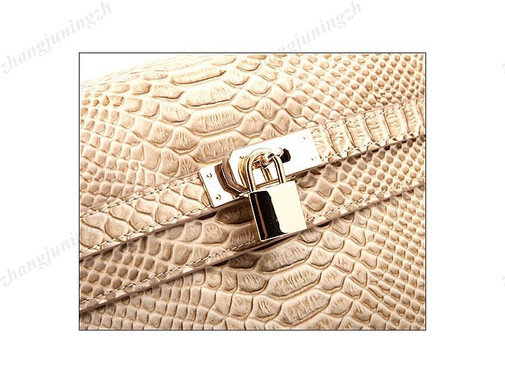 Real Genuine Leather Satchel Shoulder Hand Bag Tote Briefcase Snakeskin Lock New