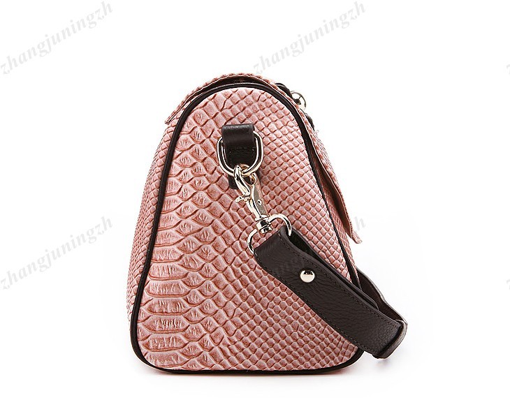 Real Genuine Leather Purse Baguette Shoulder Messenger Bag Tote Snakeskin Women