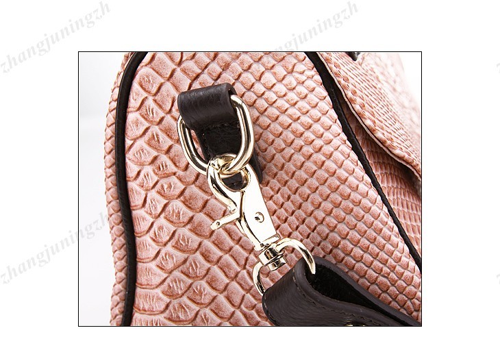 Real Genuine Leather Purse Baguette Shoulder Messenger Bag Tote Snakeskin Women