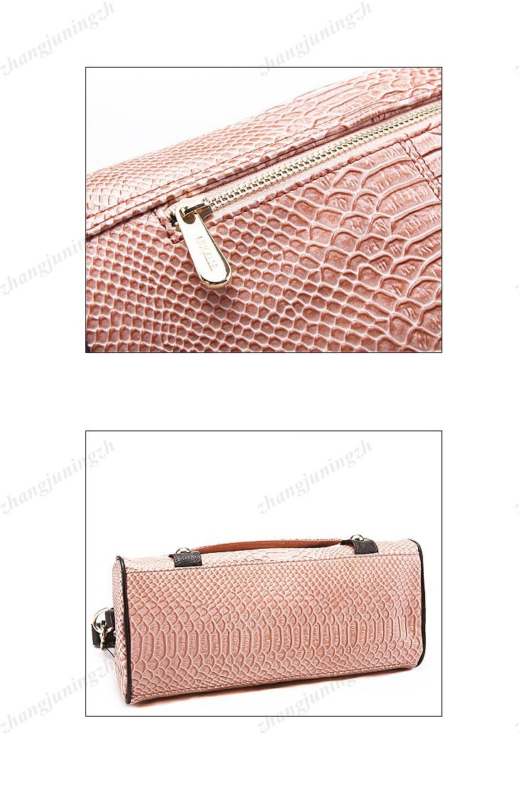 Real Genuine Leather Purse Baguette Shoulder Messenger Bag Tote Snakeskin Women