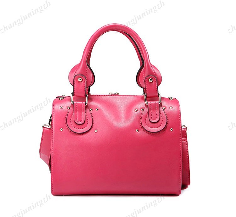 Real Genuine Leather Purse Shoulder Bag Handbag Lock Rivet Box Fashion Women New