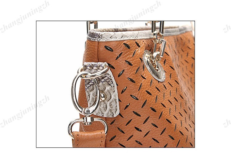 Real Genuine Leather Purse Shoulder Messenger Hand Bag Tote Chain Snakeskin New