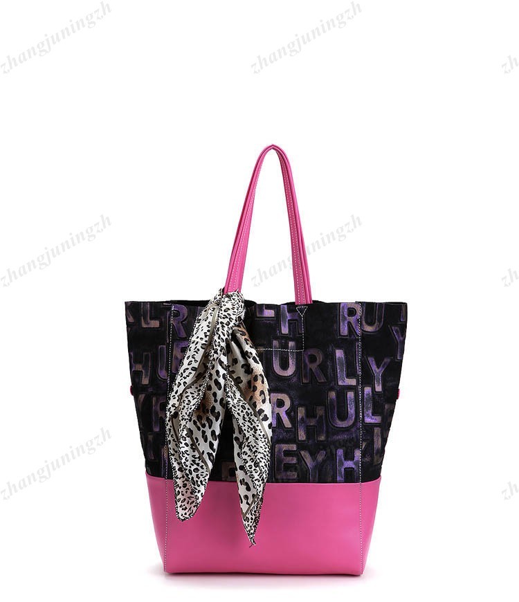 Real Genuine Leather Purse Shoulder Hand Bag Tote Letters Scarf Snakeskin 2 Bag