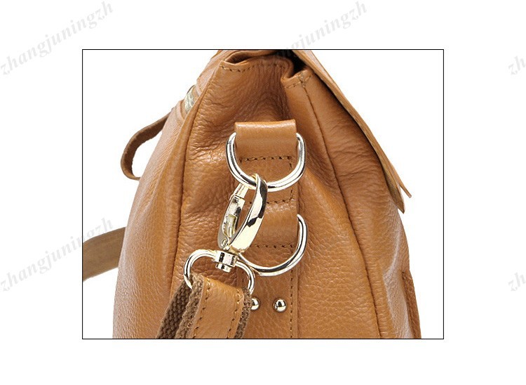 Real Genuine Leather Purse Shoulder Hand Bag Satchel Briefcase Rivet Push-Button