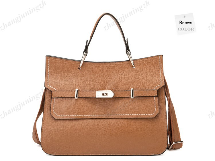 Real Genuine Leather Purse Satchel Hand Bag Tote Briefcase Women Office Lady New