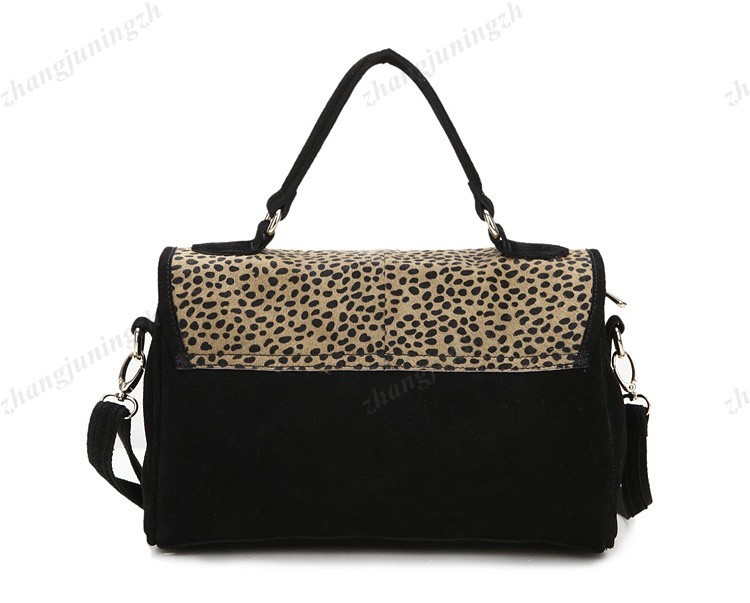 Real Genuine Leather Fur Horsehair Purse Satchel Shoulder Hand Bag Leopard Women