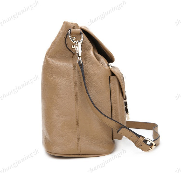 Real Genuine Leather Purse Shoulder Organizer Bag Messenger Bucket Drawstring