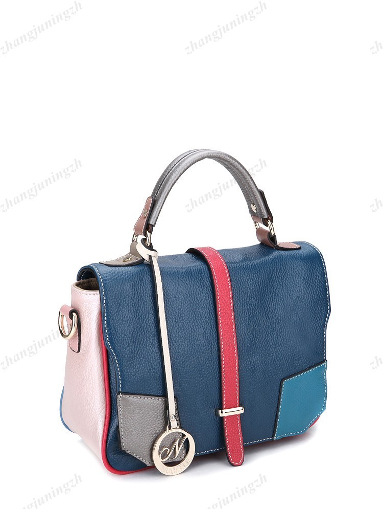 Real Genuine Leather Purse Satchel Shoulder Bag Handbag Messenger Cross Body Colorful Multi Colors Women