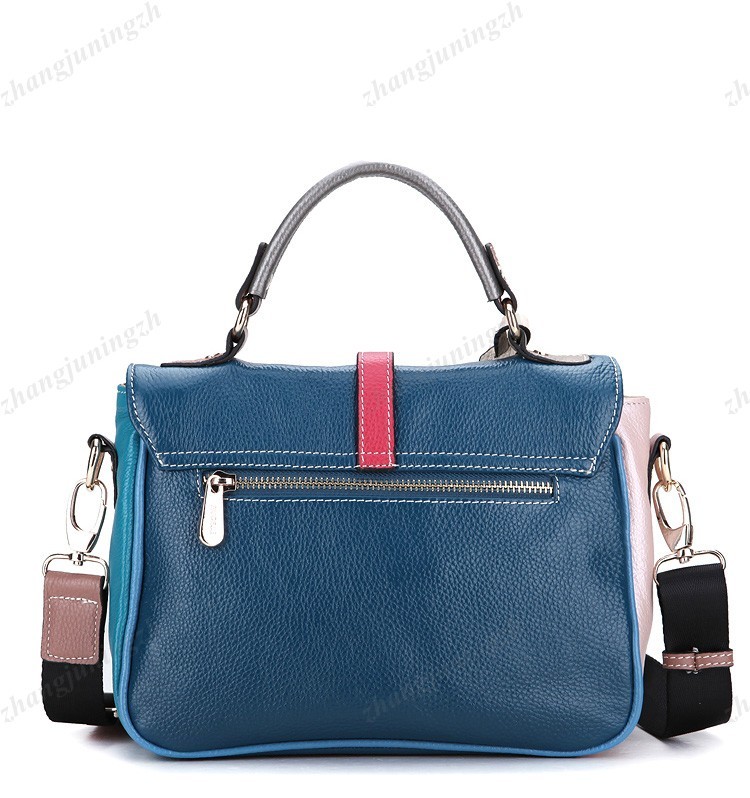 Real Genuine Leather Purse Satchel Shoulder Bag Handbag Messenger Cross Body Colorful Multi Colors Women