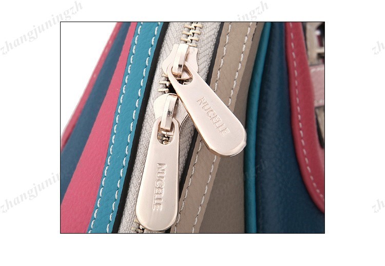 Real Genuine Leather Purse Satchel Shoulder Bag Handbag Colorful Multi Colors Fold Lock Women