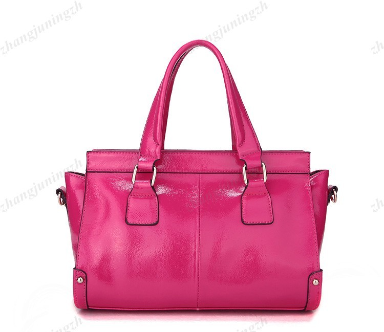 Real Genuine Patent Leather Purse Satchel Shoulder Hand Bag Tote Rivet Colorful