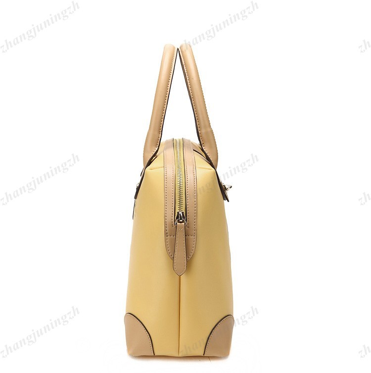 Real Genuine Leather Purse Shoulder Bag Handbag Satchel Tote Bowling Style Lock Fashion Women