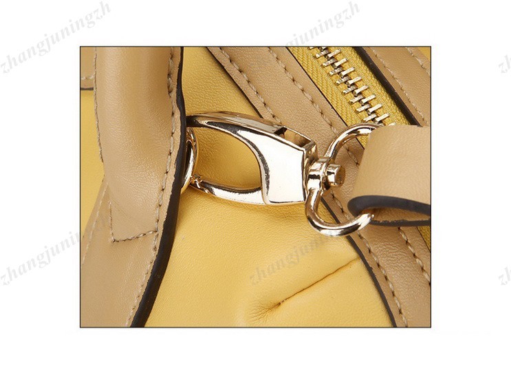 Real Genuine Leather Purse Shoulder Bag Handbag Satchel Tote Bowling Style Lock Fashion Women