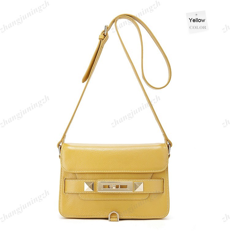 Real Genuine Leather Purse Shoulder Bag Messenger Sling Cross Body Flaps Lock Fashion Women Girl