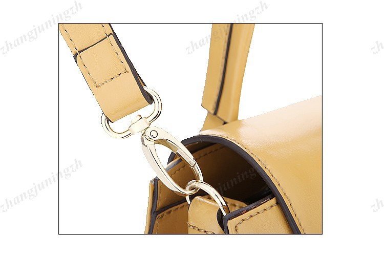 Real Genuine Leather Purse Satchel Shoulder Strap Handbag Lock Double-Layer Tote