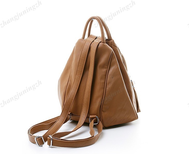 Faux Leather Purse Shoulder Hand Bag Backpack Rucksack School Tassel Women 3Way