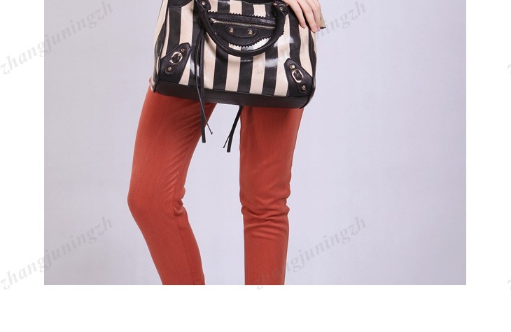 Faux Leather Purse Shoulder Satchel Messenger Hand Bag Tote Stripes Fashion New