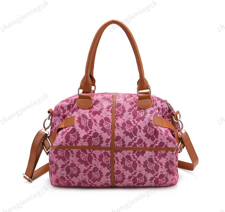 Soft Faux Leather Purse Shoulder Bag Handbag Tote Colorful Flowers Fashion Women