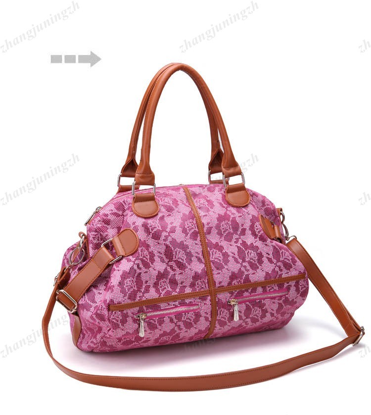 Soft Faux Leather Purse Shoulder Bag Handbag Tote Colorful Flowers Fashion Women