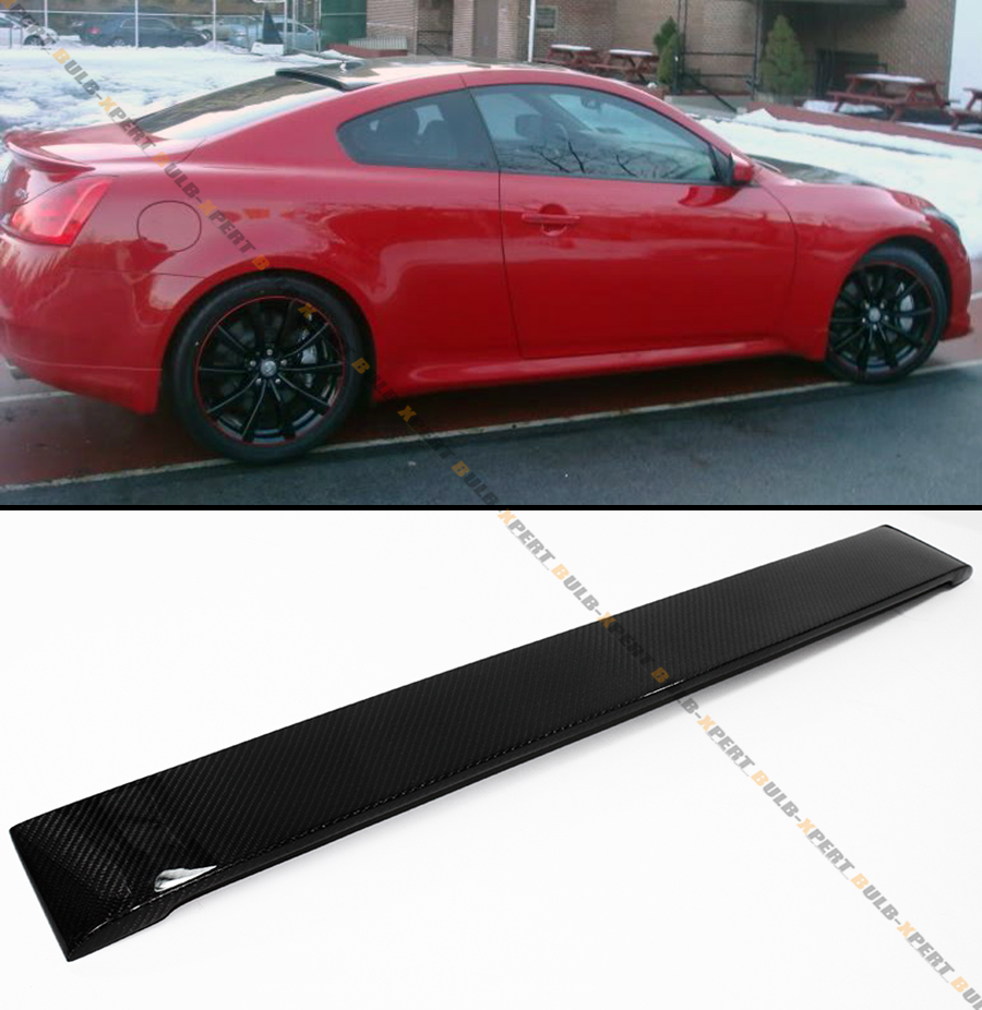 FITS FOR 082014 INFINITI G37 COUPE CARBON FIBER REAR ROOF WINDOW TOP