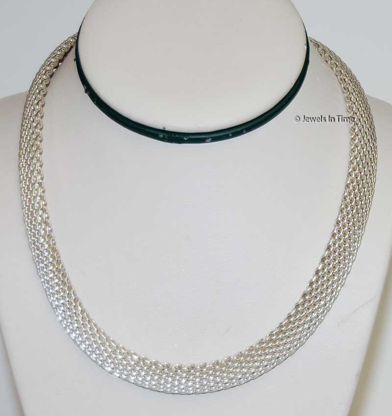 Tiffany Ladies Sterling .925 Mesh Somerset Necklace | eBay