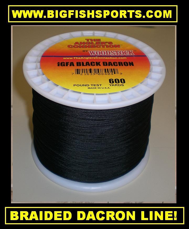 BRAIDED DACRON Fishing Line Black Color 80lb600yd NEW! eBay
