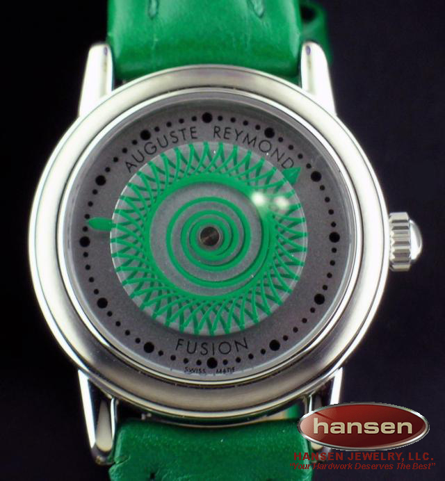 NEW LADIES AUGUSTE REYMOND FUSION GREEN DIAL WATCH